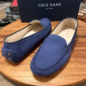 NEW Cole Haan Blue Suede Driving Loafer Size 9.5 B
